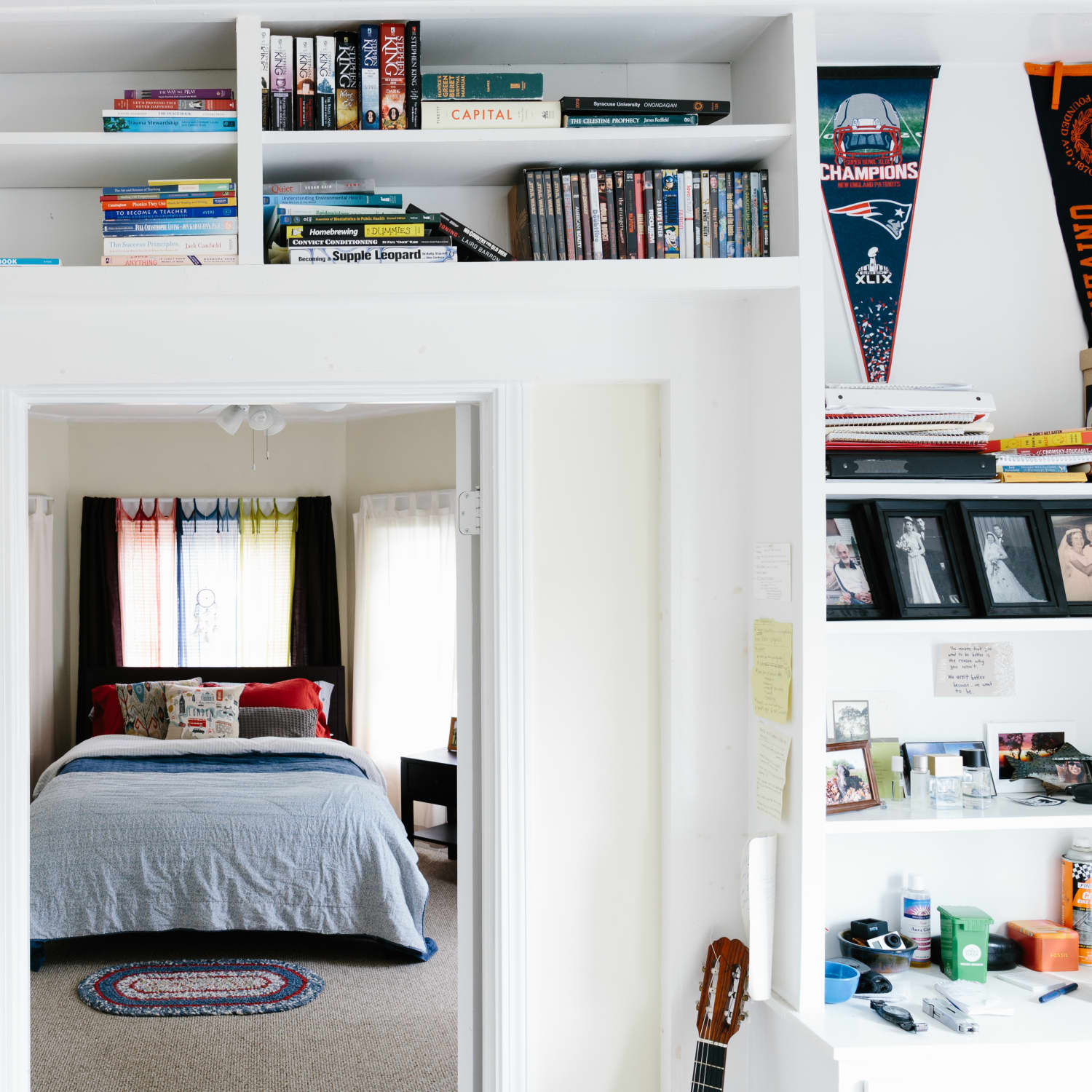 Space Saver Swap Out Bookcases for Built in Shelving Apartment